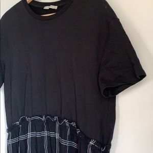 ZARA Black Maxi Dress With Skirt Detail Pockets